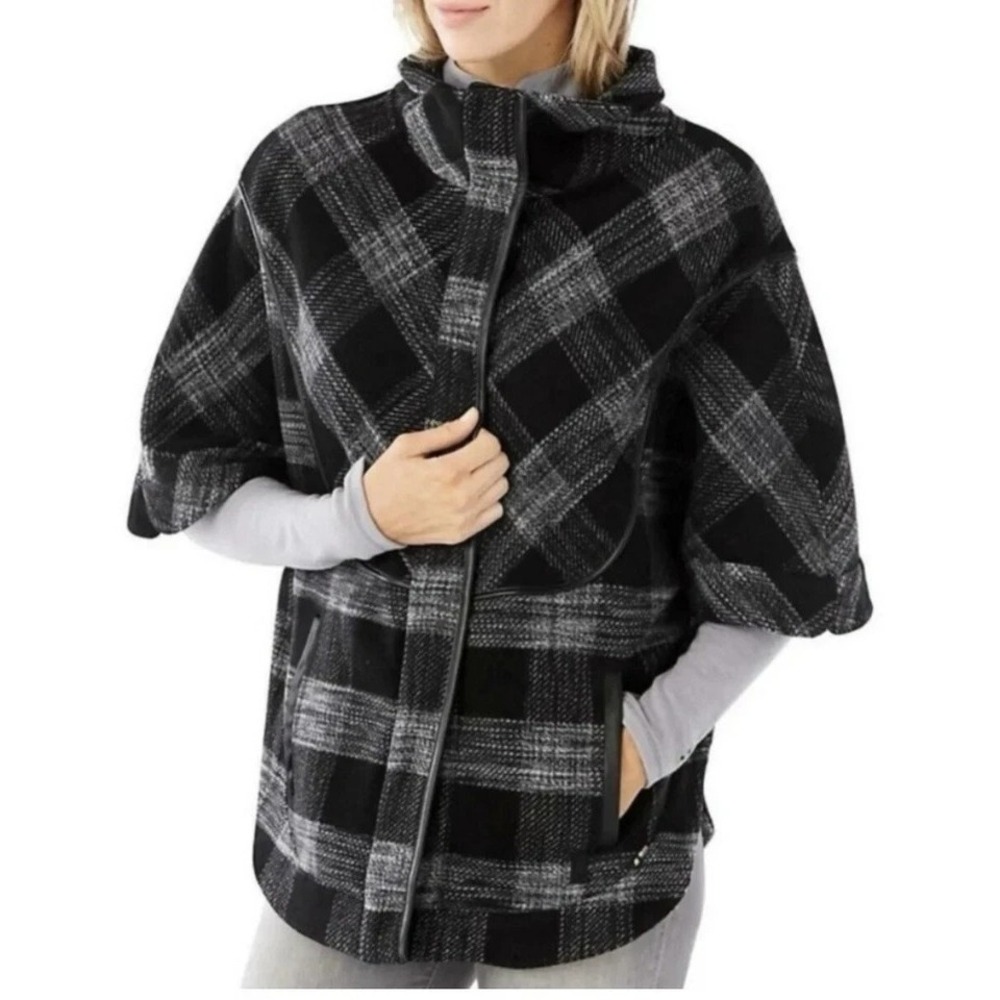 SMARTWOOL-‎ Aspen Grove Poncho Jacket Overcoat Winter Merino Wool MED